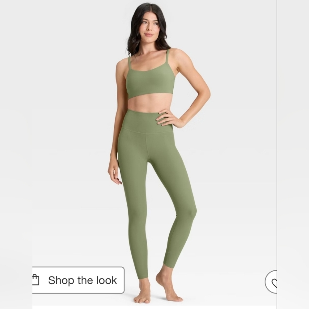 JoyLab 7/8 Leggings XL in Army Green NWT